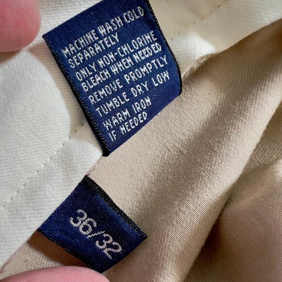 Polo Golf Ralph Lauren Chino Pants Men's W36 Khaki See Note RE: Inseam Size - Picture 4 of 9